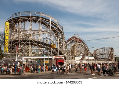 BROOKLYN, NEW YORK - JUNE 22:  Coney Island on June 22, 2013 in Brooklyn, NY, USA. Coney Island draws biggest crowds after opening two brand new amusement parks.