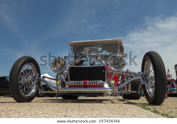 BROOKLYN, NEW YORK - JUNE 8: The restored &\
remodeled 1925 Ford at the Antique Automobile Association of\
Brooklyn Annual Show on June 8, 2014 at the Floyd Bennett Field in\
Brooklyn, New York, USA.\
