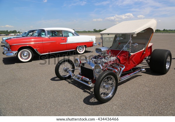 BROOKLYN, NEW YORK - JUNE 8,\
2014: Historical 1925 Ford Hot Rod on display at the Antique\
Automobile Association of Brooklyn annual Spring Car Show in\
Brooklyn, New York 