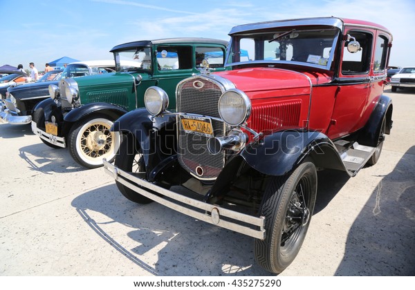 BROOKLYN, NEW YORK - JUNE 8, 2014:\
Historical 1931 Ford on display at the Antique Automobile\
Association of Brooklyn annual Spring Car Show in Brooklyn, New\
York 