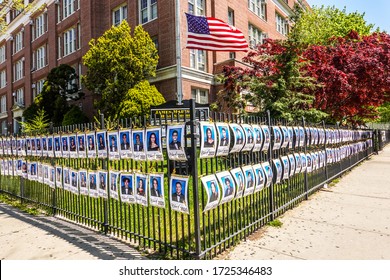 BROOKLYN, NEW YORK - MAY 7, 2020: James Madison High School Closed In Brooklyn, NY After New York City Closed Down The Public School System To Stop The Spread Of The Coronavirus (COVID-19)