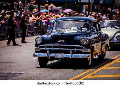 Brooklyn, New York / NY - 6/22/2013: Cadillac Eldorado Classic Car Design At Car Show Parade