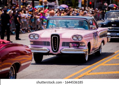 Brooklyn, New York / NY - 6/22/2013: Ford Edsel Classic Car Design At Car Show Parade