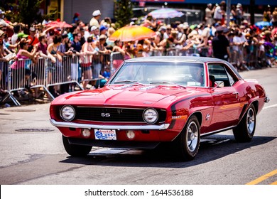Brooklyn, New York / NY - 6/22/2013: Chevy 396 Ss Car At The Car Show Parade