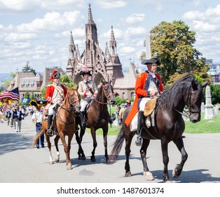 Brooklyn, New York, USA - August 25, 2019: Greenwood  Cemetery Battle Of Brooklyn During Revolutionary War