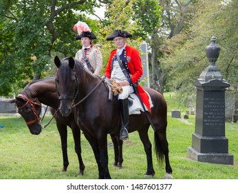 Brooklyn, New York, USA - August 25, 2019: Greenwood  Cemetery Battle Of Brooklyn During Revolutionary War