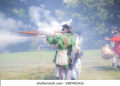 Brooklyn, New York, USA - August 25, 2019: Greenwood  Cemetery Battle Of Brooklyn During Revolutionary War