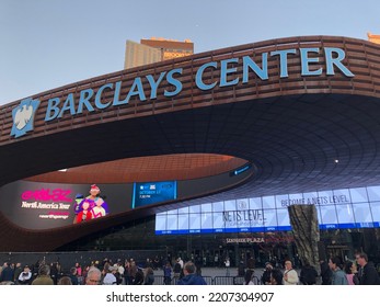 Brooklyn, New York, USA - September 23, 2022: Exterior Of Barclays Center