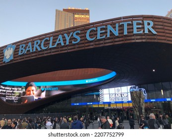 Brooklyn, New York, USA - September 23, 2022: Exterior Of Barclays Center