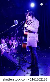 Brooklyn, NY; Jan 2018 - Full Body Shot Of Drake Bell As He Performs An Acoustic Show