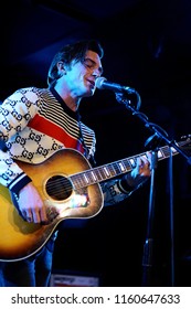 Brooklyn, NY; Jan 2018 - Mid/Bust Shot Of Drake Bell As He Performs An Acoustic Show