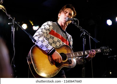 Brooklyn, NY; Jan 2018 - Mid/Bust Shot Of Drake Bell As He Performs An Acoustic Show