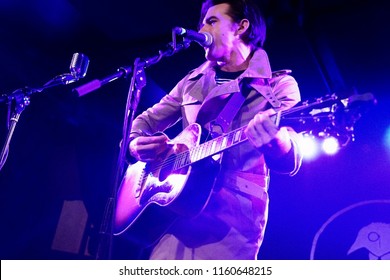 Brooklyn, NY; Jan 2018 - Mid/Bust Shot Of Drake Bell As He Performs An Acoustic Show