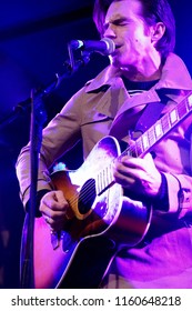 Brooklyn, NY; Jan 2018 - Mid/Bust Shot Of Drake Bell As He Performs An Acoustic Show