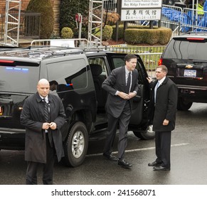 Brooklyn, NY - January 04, 2015: FBI Director James Comey Attends Ceremony At Aievoli Funeral Home For The Funeral Of Slain New York City Police Officer Wenjian Liu