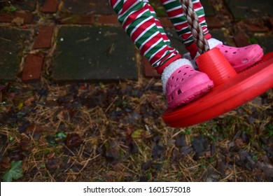 red crocs on feet