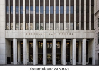 Brooklyn, NY, USA - Aug 18, 2016: Brooklyn Law School NYC exterior in daytime