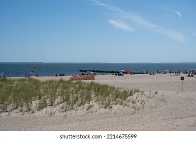 Brooklyn, NY, USA - June 5, 2022: Coney Island Beach In Summer.