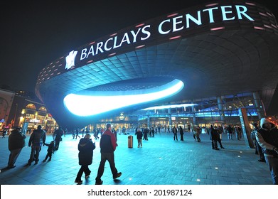 BROOKLYN, NY USA - November. 27. 2012: Barclays Center Is Multi-purpose Arena Which Opened In 2012, Home Of Brooklyn Nets Basketball Team And Future Home To NY Islanders.