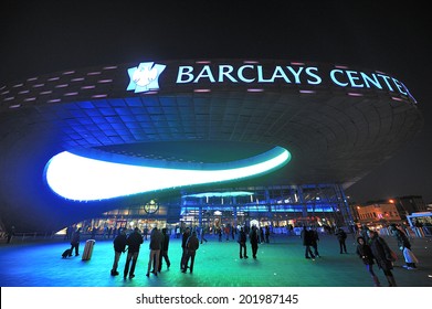 BROOKLYN, NY USA - November. 27. 2012: Barclays Center Is Multi-purpose Arena Which Opened In 2012, Home Of Brooklyn Nets Basketball Team And Future Home To NY Islanders.