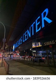 Brooklyn, NY USA - October 14, 2020: Exterior Barclays Center Arena In Brooklyn, New York At Night