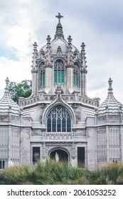 Brooklyn, NY, USA - October 17, 2021: Chapel At Green Wood Cemetery. National Historic Landmark