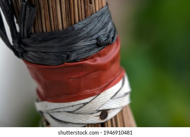 A Broom Stick In The Colors Of The Indonesian Flag