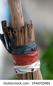 A Broom Stick In The Colors Of The Indonesian Flag