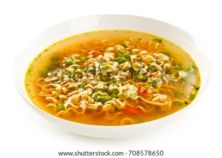 Similar – Image, Stock Photo Asian noodle soup preparation