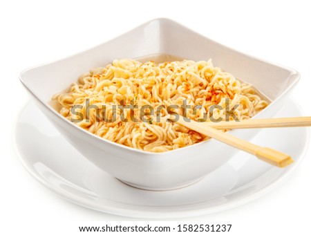 Image, Stock Photo Asian noodle soup preparation