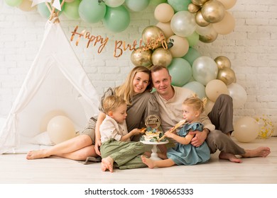 Brother And Sister Eat Smash Boho Cake