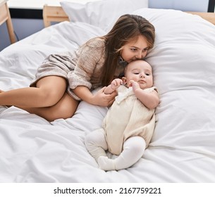 Brother Sister Kissing Lying Together On Stock Photo 2167759221 ...