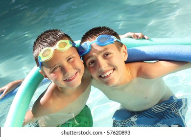 Brotherly Love In A Sparkling Pool