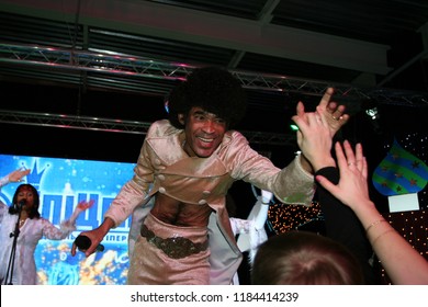 Brovary, Ukraine, 30.12.2006 Soloist Of Boney M Bobby Farrell Is Singing On The Stage