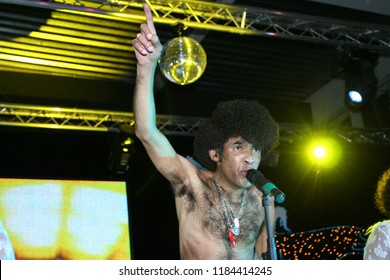 Brovary, Ukraine, 30.12.2006 Soloist Of Boney M Bobby Farrell Is Singing On The Stage