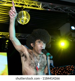 Brovary, Ukraine, 30.12.2006 Soloist Of Boney M Bobby Farrell Is Singing On The Stage