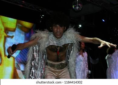 Brovary, Ukraine, 30.12.2006 Soloist Of Boney M Bobby Farrell Is Singing On The Stage