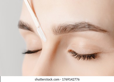 Brow Correction Master Wax Depilation Of Eyebrow Hair In Women.