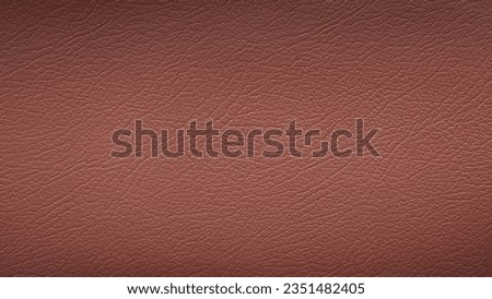 Brown artificial leather texture background in widescreen view, close up shot and free space for text present