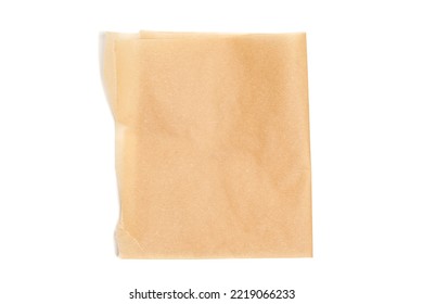 Brown Baking Paper Sheets Isolated On White Background.