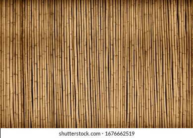 brown bamboo fence texture background