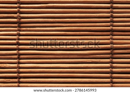 Brown Bamboo Mat Texture Background, Natural Wooden Pattern Close Up