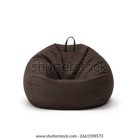Brown bean bag sofa placed on a white background