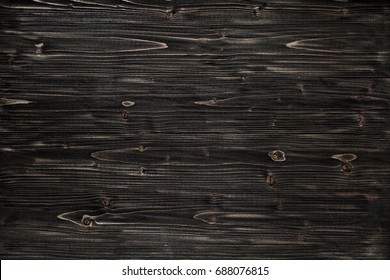 Brown, Black Painted Wood Texture As The Background.