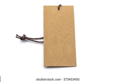 Brown Blank Tag Isolated On White Background