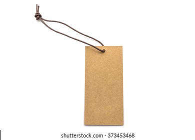 Brown Blank Tag Isolated On White Background