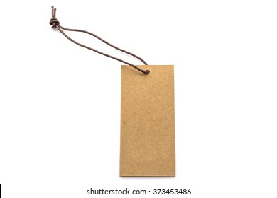 Brown Blank Tag Isolated On White Background