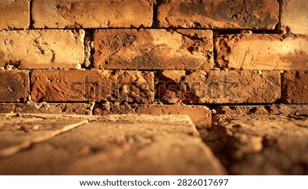 Brown block brick wall seamless texture with unpainted masonry pattern, rustic architectural surface and natural earthy background.