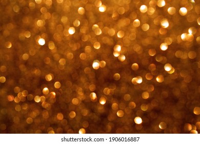 Brown Bokeh Shiny Light Sparkle Glitter Background.