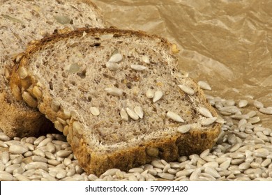 Brown Bread And Sunflower Seeds